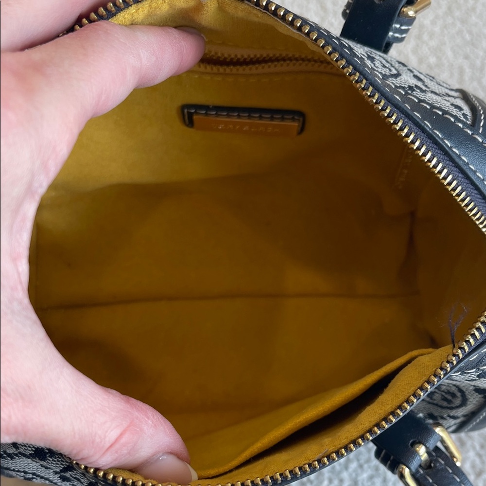 Tory Burch Dark Blue T-Monogram Satchel - Picture 7 of 7